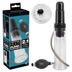 You2Toys - 2in1 - Penispumpe & Masturbator (transparent)