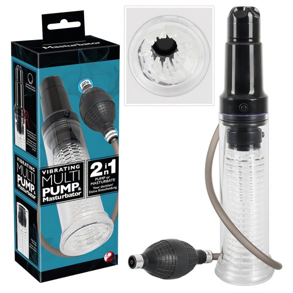 You2Toys - 2in1: Pumpe & Masturbator (transparent)