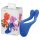 BeauMents Doppio - Akku, 3-Motoren Paarvibrator (Blau)