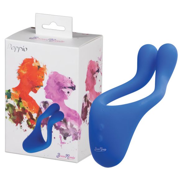 BeauMents Doppio - Akku, 3-Motoren Paarvibrator (Blau)
