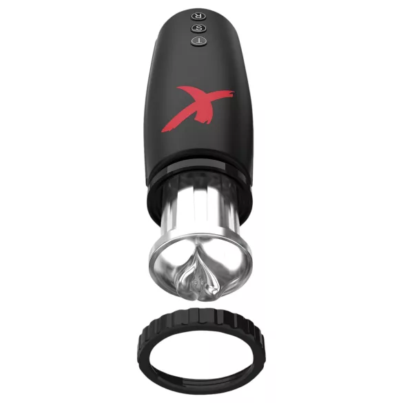 PDX Moto Bator - saugende Auf- und Ab-Lippen Masturbator (schwarz)