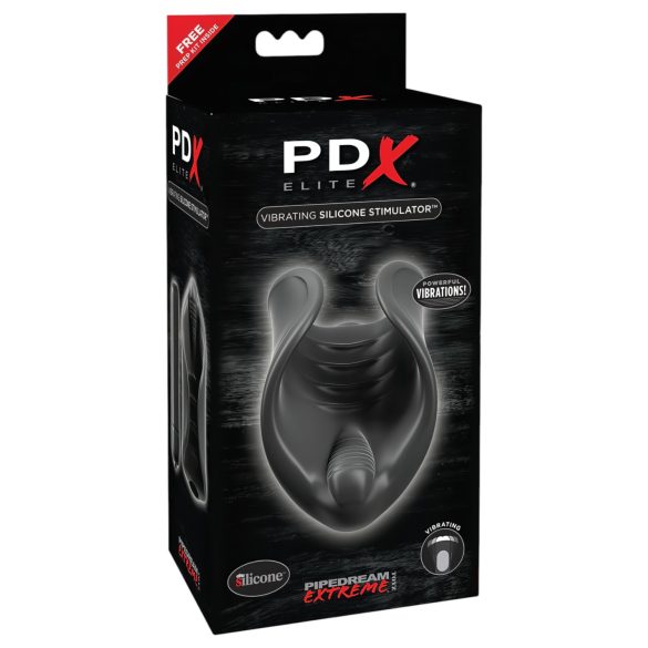 PDX Elite - Silikon Penis Vibrator (schwarz)