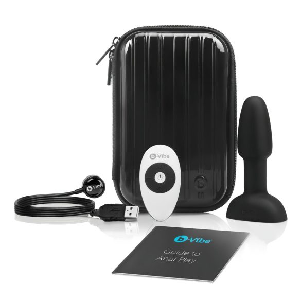b-Vibe Rimming - Drehende Perlen Analvibrator (Schwarz)