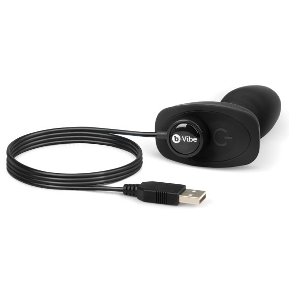 b-Vibe Rimming - Rotierender Perlen Anal-Vibrator (Schwarz)