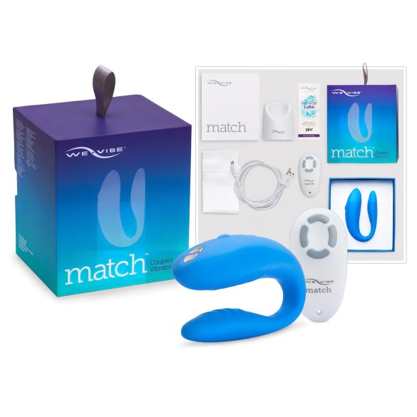 We-Vibe Match - wasserdichter, wiederaufladbarer Paarvibrator (blau)