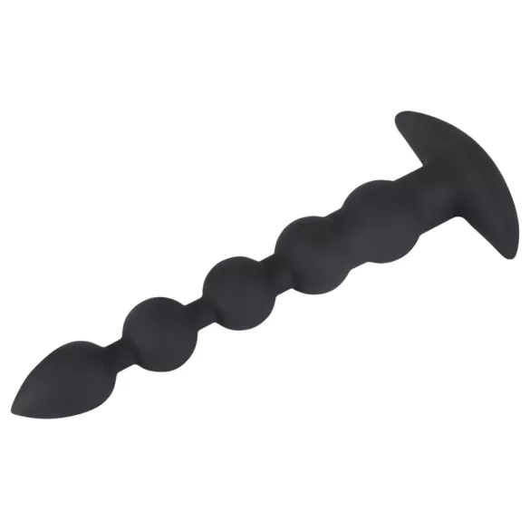 Black Velvet - Wiederaufladbarer 5-Perlen Analvibrator (schwarz)