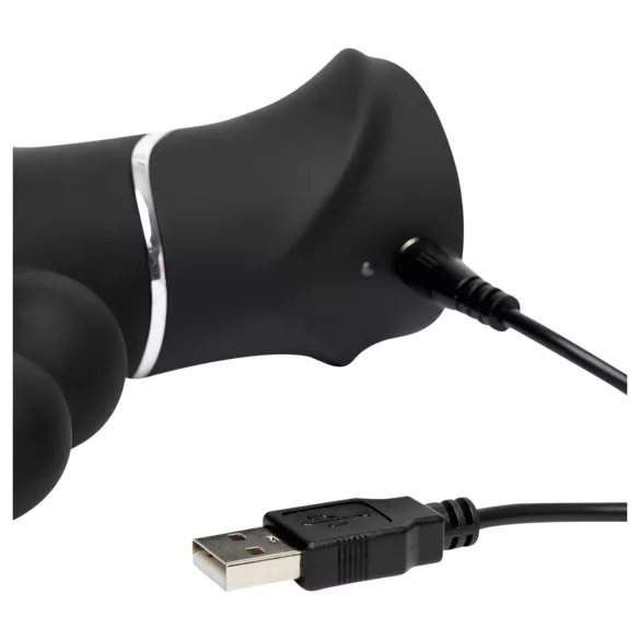 Happyrabbit Triple - Akku-Klitoris- und Analvibrator (schwarz)