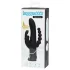 Happyrabbit Triple - Akku-Klitoris- und Analvibrator (schwarz)