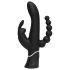 Happyrabbit Triple - wiederaufladbarer Klitoris- und Analarm-Vibrator (schwarz)