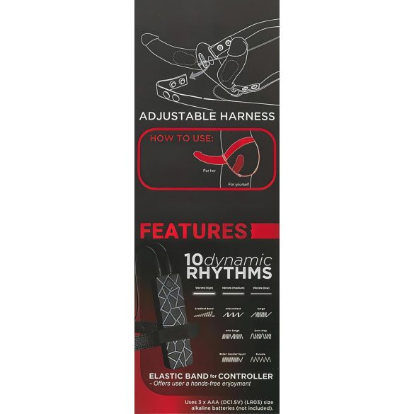 Double Thruster - anlegbarer Doppelvibrator (schwarz)