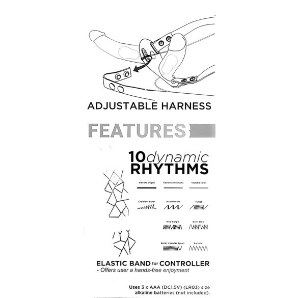 Double Thruster - anlegbarer Doppelvibrator (schwarz)