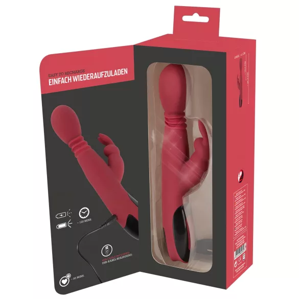 You2Toys Massager - stoßender, rotierender, wärmender G-Punkt-Vibrator (rot)