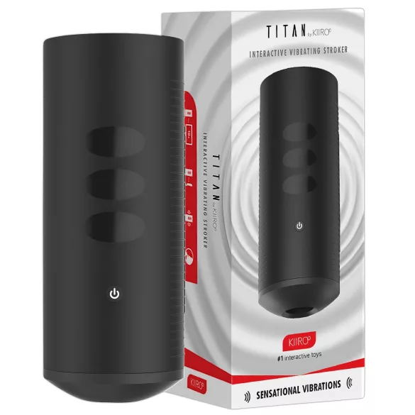 Kiiroo Titan Experience - wiederaufladbarer interaktiver Masturbator (schwarz)