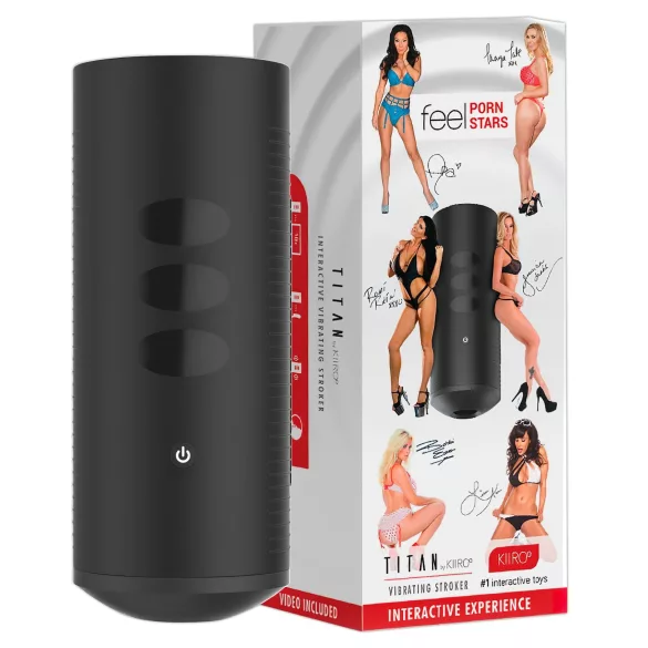 Kiiroo Titan Experience - wiederaufladbarer interaktiver Masturbator (schwarz)