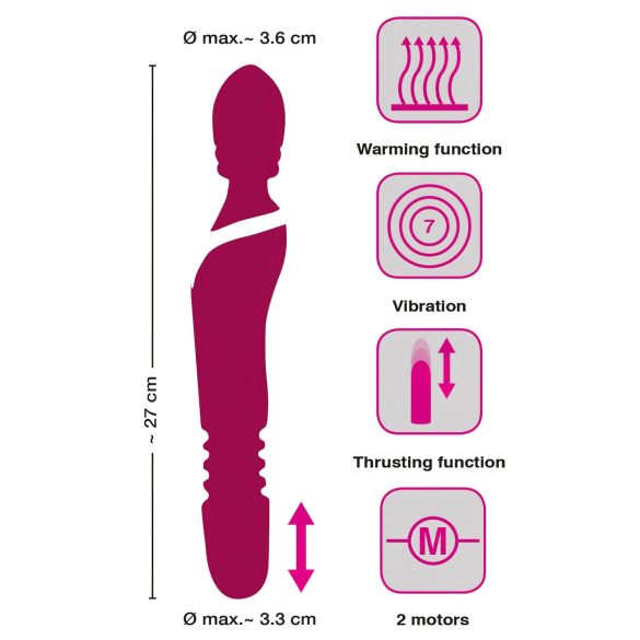 Javida Thrusting - 3in1 Massieren Vibrator (rot)