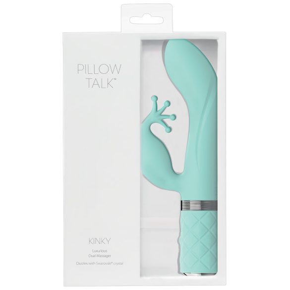 Pillow Talk Kinky - Akku-G-Punkt-Vibrator mit 2 Motoren (Türkis)
