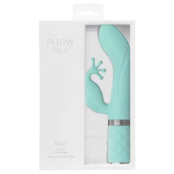 Pillow Talk Kinky - wiederaufladbarer G-Punkt-Vibrator mit 2 Motoren (türkis)