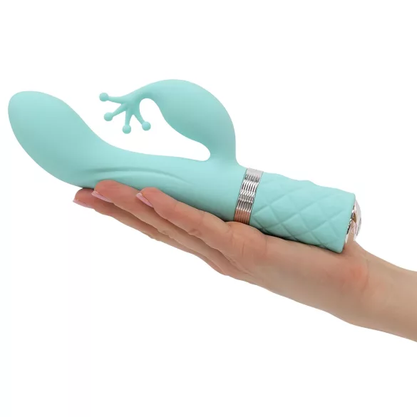 Pillow Talk Kinky - wiederaufladbarer G-Punkt-Vibrator mit 2 Motoren (türkis)