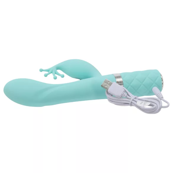 Pillow Talk Kinky - wiederaufladbarer G-Punkt-Vibrator mit 2 Motoren (türkis)