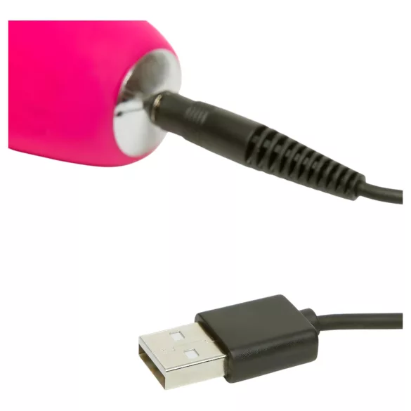 Happyrabbit Curve Slim - wasserdichter Klitoris-Vibrator mit Arm (pink)