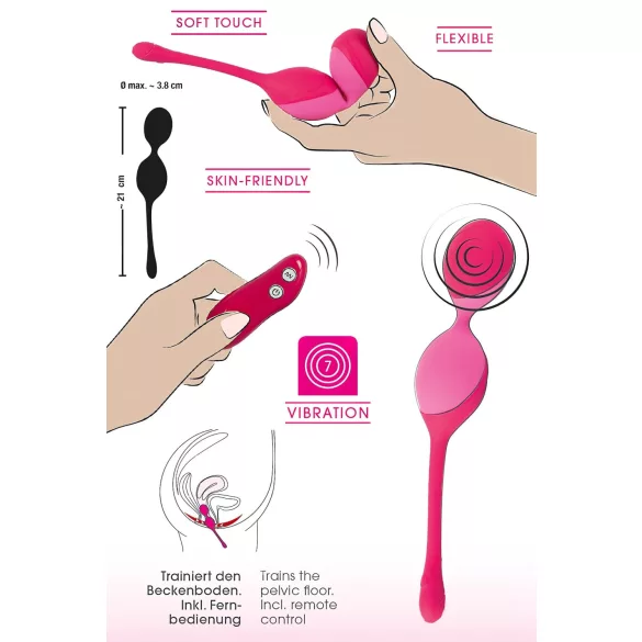 SMILE Liebeskugeln - Funkvibrations-Ei - 82g (pink)