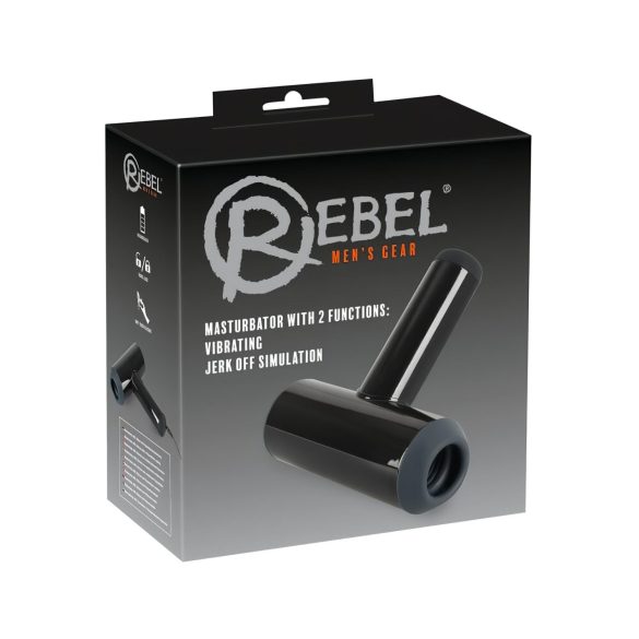 Rebel - Aufladbarer vibrierender Masturbator, Schwarz