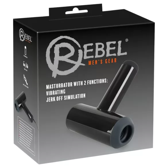 Rebel - Auf & Ab Bewegungs-Vibratoren-Masturbator (schwarz)