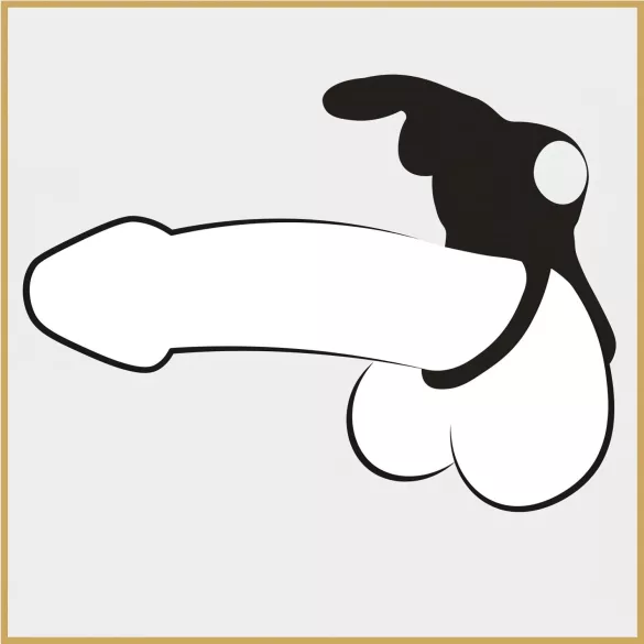Happyrabbit Cock - Wasserdicht, Akku Penis- und Hodenring (Schwarz)