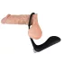 Black Velvet - Analvibrator mit Penissring (schwarz)
