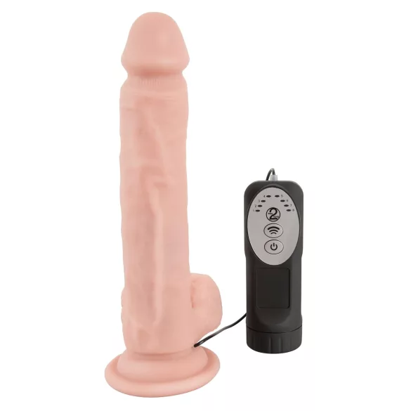 Medical Thrusting - Vibrator mit Saugnapf, stoßend-rotierend (naturfarben)