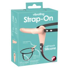   You2Toys - Strap-On - Wiederaufladbarer, Hautfarbener Vibrator zum Anschnallen