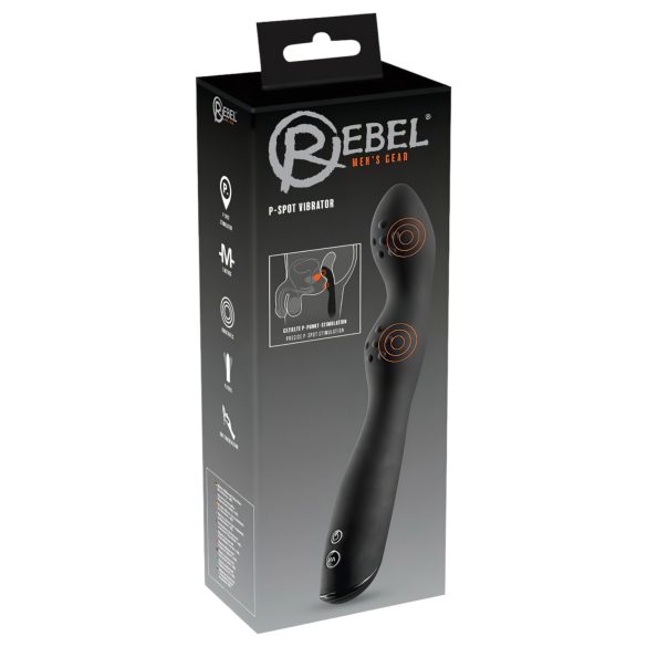 Rebel P-Spot - 2-motoriger Prostata-Vibrator (schwarz)