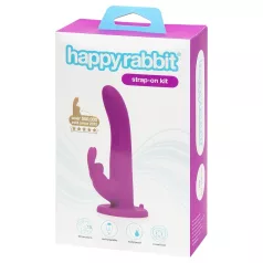 Happyrabbit Strap-On - lila Kaninchen Strap-On Vibrator
