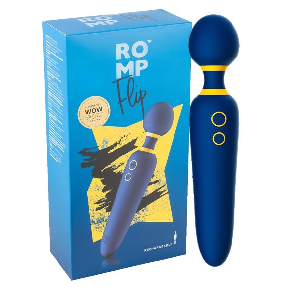 ROMP Flip Wand - Wasserdichter Akku-Massagevibrator (Blau)