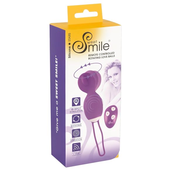 SMILE Love Ball - drehende Vibro-Ei (lila)