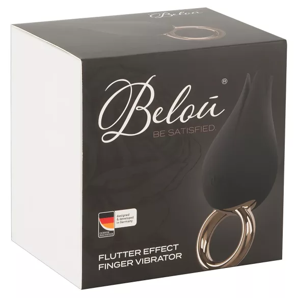 Belou - Akku-betriebener, wasserdichter Klitoris-Vibrator (schwarz)
