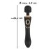 Cleopatra Wand - Akku, wasserdicht, Massagestab Vibrator (schwarz)