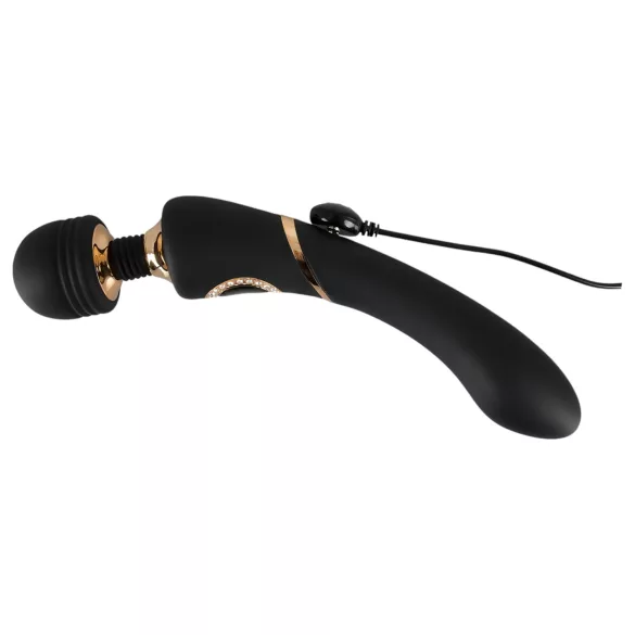 Cleopatra Wand - Akku-vibrationsgerät, wasserdicht (schwarz)