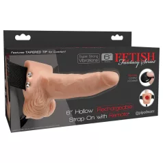   Pipedream - Fetish Strap-On 6 - anlegbarer, hohler Vibrator (naturfarben)