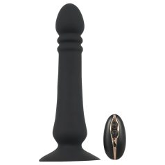 Black Velvet - Akku Stoß-Analdildo (Schwarz)