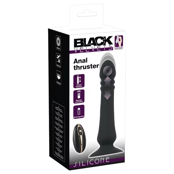 Black Velvets - wiederaufladbarer, stoßender Analvibrator (schwarz)
