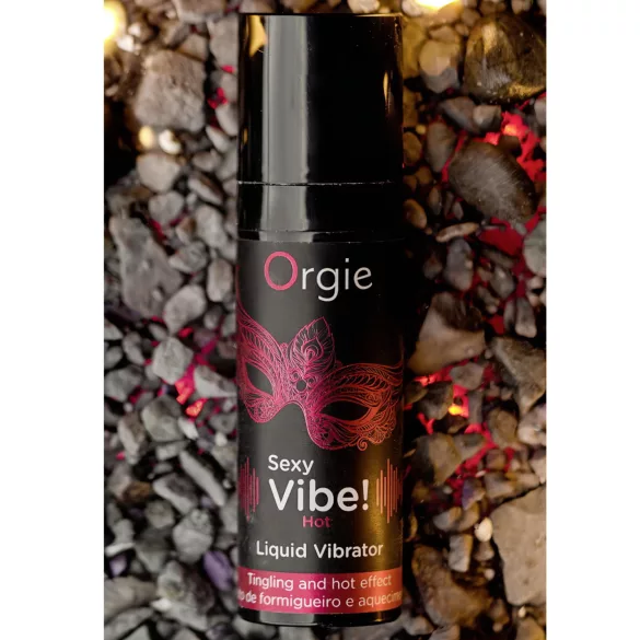 Orgie Sexy Vibe HOT - Erdbeer Wärmendes Liquid-Vibrator (15ml)