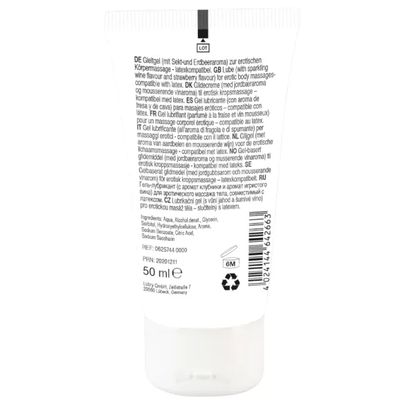 Lick it! - 2in1 essbarer Gleitgel - Champagner-Erdbeere (50ml)