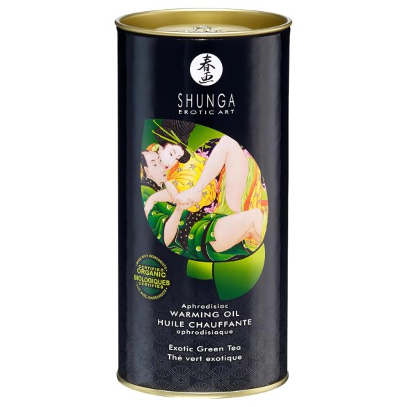 Shunga - Erwärmendes Massageöl - Grüner Tee (100ml)