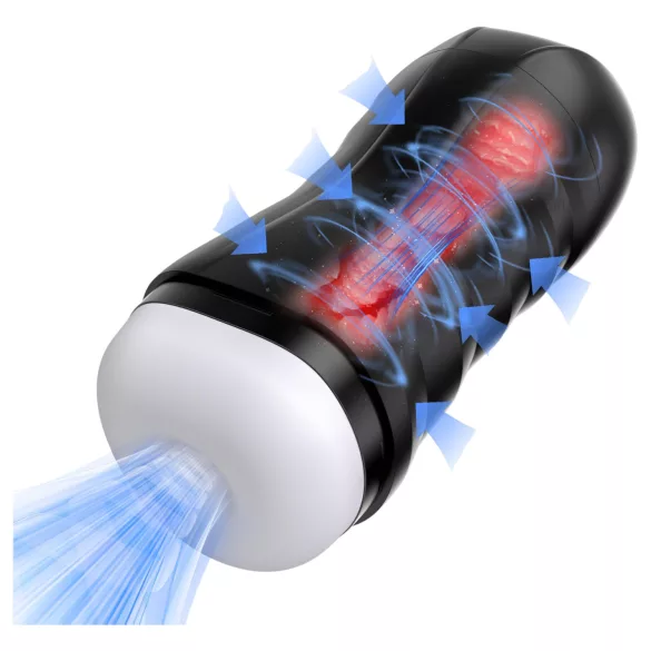 AlvUp - Saug- und Vibrationsmasturbator (schwarz)