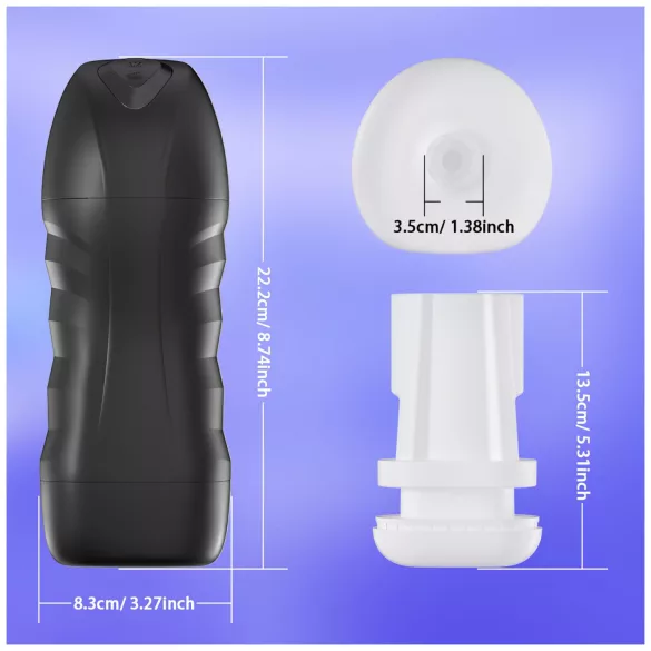 AlvUp - Saug- und Vibrationsmasturbator (schwarz)