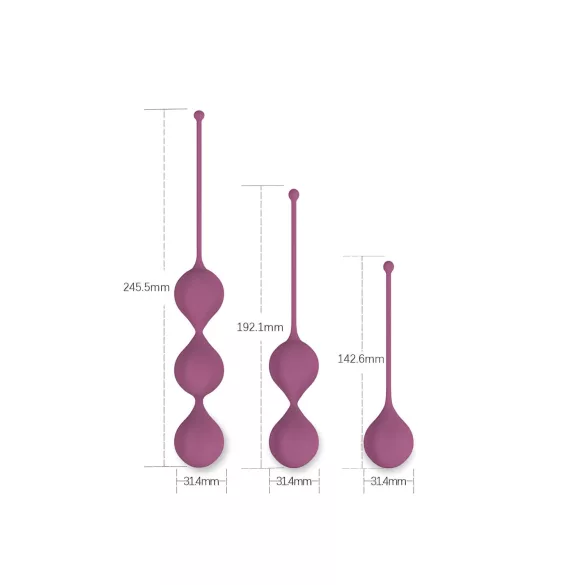 Cotoxo Belle - 3-teiliges Liebeskugel-Set (violett)