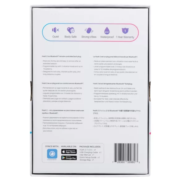 Lovense Hush 2 S - App-gesteuerter Analvibrator (38 mm, schwarz)