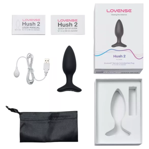 Lovense Hush 2 S - App-gesteuerter Analvibrator (38 mm, schwarz)