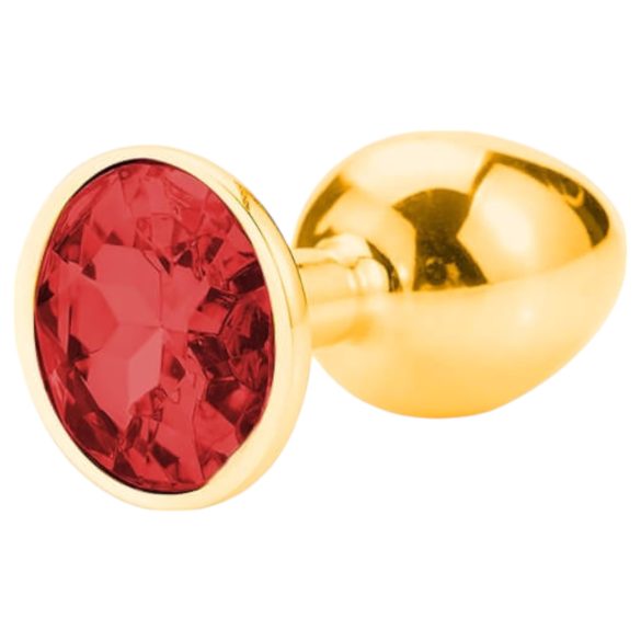 Sunfo - Metall Anal Plug mit rotem Stein (Gold)